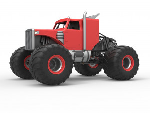 Monster tow Truck Scale 1 to 25 3D printmodel