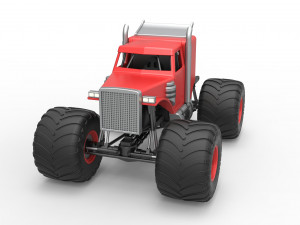 Monster tow Truck Scale 1 to 25 3D printmodel