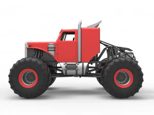Monster tow Truck Scale 1 to 25 3D Print Model