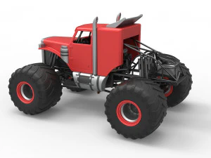 Monster tow Truck Scale 1 to 25 3D Print Model