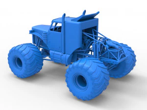 Monster tow Truck Scale 1 to 25 3D Print Model