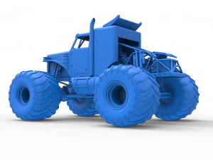 Monster tow Truck Scale 1 to 25 3D Print Model