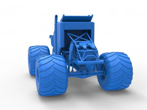 Monster tow Truck Scale 1 to 25 3D Print Model