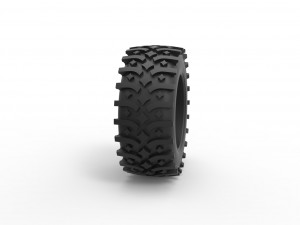 Offroad tire 106 Scale 1 to 25 Model do druku 3D