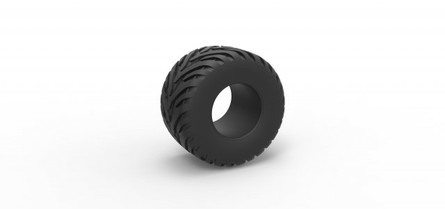 Tractor tire 18 Scale 1 to 25 3D प्रिंट मॉडल .c4d .max .obj .3ds .fbx .stl .blend 