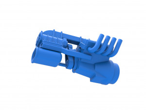 Engine V8 for vintage dragster Version 3 Scale 1 to 25 3Dプリントモデル