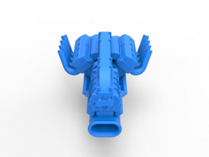 Engine V8 for vintage dragster Version 3 Scale 1 to 25 3Dプリントモデル
