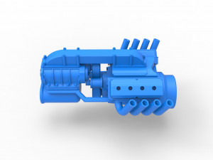 Engine V8 for vintage dragster Version 3 Scale 1 to 25 3Dプリントモデル
