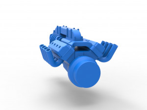 Engine V8 for vintage dragster Version 3 Scale 1 to 25 3Dプリントモデル