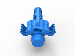 Engine V8 for vintage dragster Version 3 Scale 1 to 25 3Dプリントモデル