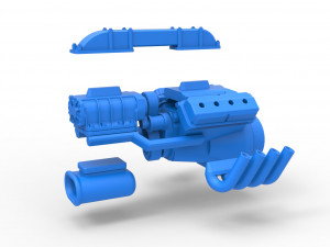 Engine V8 for vintage dragster Version 3 Scale 1 to 25 3Dプリントモデル