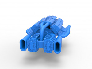 Engine 2 V8 Version 7 Scale 1 to 25 3Dプリントモデル