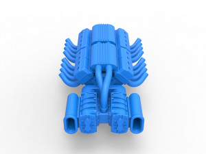Engine 2 V8 Version 7 Scale 1 to 25 3Dプリントモデル
