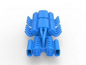 Engine 2 V8 Version 7 Scale 1 to 25 3D Print Model