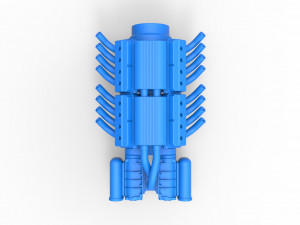 Engine 2 V8 Version 7 Scale 1 to 25 3Dプリントモデル