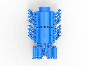 Engine 2 V8 Version 7 Scale 1 to 25 3D Print Model