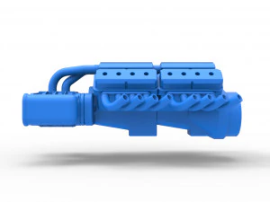 Engine 2 V8 Version 7 Scale 1 to 25 3D Print Model