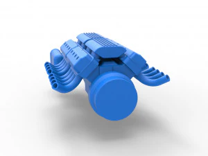 Engine 2 V8 Version 7 Scale 1 to 25 3D Print Model