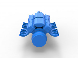 Engine 2 V8 Version 7 Scale 1 to 25 3Dプリントモデル