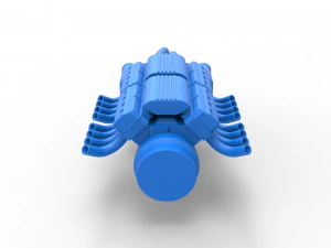 Engine 2 V8 Version 7 Scale 1 to 25 3D Print Model