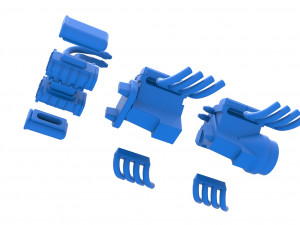 Engine 2 V8 Version 7 Scale 1 to 25 3Dプリントモデル