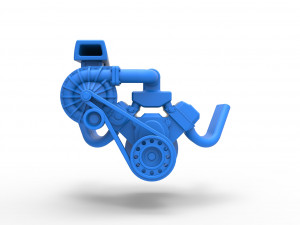 Engine V8 with Centrifugal blower Scale 1 to 25 Modèles 3D en vedette