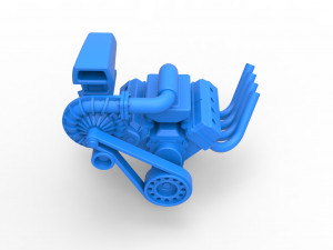 Engine V8 with Centrifugal blower Scale 1 to 25 Modèles 3D en vedette
