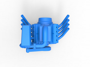 Engine V8 with Centrifugal blower Scale 1 to 25 Modèles 3D en vedette