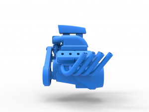 Engine V8 with Centrifugal blower Scale 1 to 25 Modèles 3D en vedette