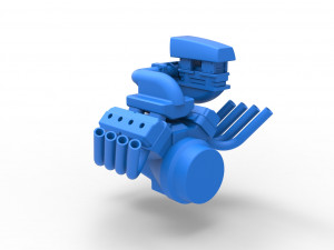 Engine V8 with Centrifugal blower Scale 1 to 25 Modèles 3D en vedette
