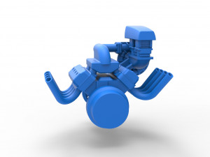 Engine V8 with Centrifugal blower Scale 1 to 25 Modèles 3D en vedette