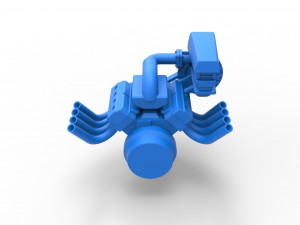 Engine V8 with Centrifugal blower Scale 1 to 25 Modèles 3D en vedette