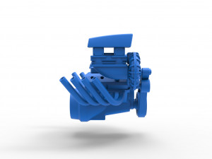 Engine V8 with Centrifugal blower Scale 1 to 25 Modèles 3D en vedette