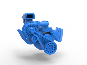 Engine V8 with Centrifugal blower Scale 1 to 25 Modèles 3D en vedette