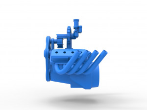 Engine V8 with Centrifugal blower Version 2 Scale 1 to 25 Model do druku 3D
