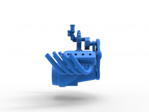 Engine V8 with Centrifugal blower Version 2 Scale 1 to 25 Model do druku 3D