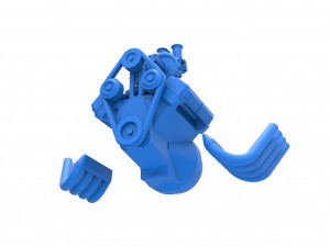 Engine V8 with Centrifugal blower Version 2 Scale 1 to 25 Model do druku 3D