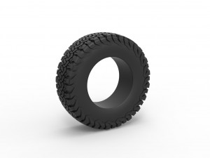 Offroad tire 107 Scale 1 to 25 3D Print Model