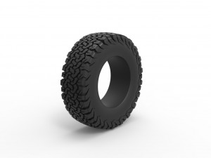 Offroad tire 107 Scale 1 to 25 Model Cetak 3D