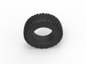 Offroad tire 107 Scale 1 to 25 Model Cetak 3D