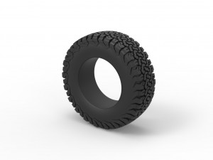 Offroad tire 107 Scale 1 to 25 Model Cetak 3D