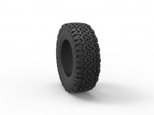Offroad tire 107 Scale 1 to 25 Model Cetak 3D