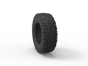 Offroad tire 107 Scale 1 to 25 3D Print Model