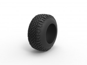 Offroad tire 108 Scale 1 to 25 Modello di stampa 3D