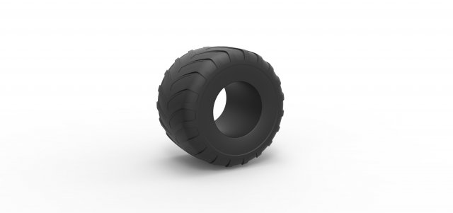 Monster Jam tire 31 Scale 1 to 25 3D Baskı Modeli .c4d .max .obj .3ds .fbx .stl .blend 