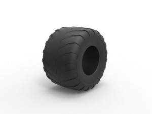 Monster Jam tire 31 Scale 1 to 25 3D Baskı Modeli