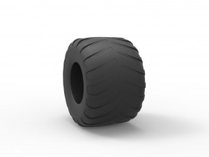 Monster Jam tire 31 Scale 1 to 25 3D Baskı Modeli