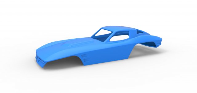 Sport car shell for monster truck Scale 1 to 25 3D Принт Модель .c4d .max .obj .3ds .fbx .stl .blend 