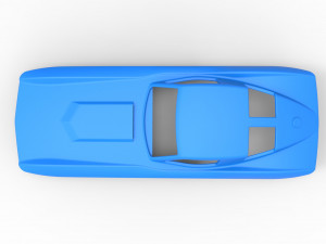 Sport car shell for monster truck Scale 1 to 25 3D Принт Модель