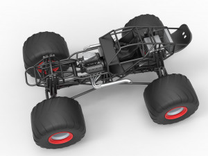 Monster truck base Version 2 Scale 1 to 25 3D 프린트 모델